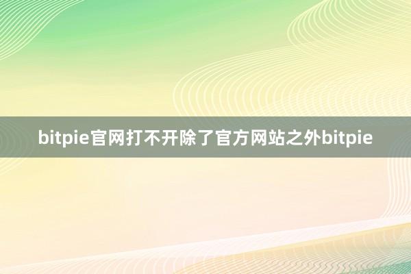 bitpie官网打不开除了官方网站之外bitpie