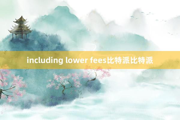 including lower fees比特派比特派