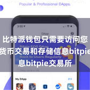 比特派钱包只需要访问您的数字货币交易和存储信息bitpie交易所