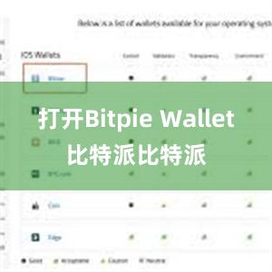 打开Bitpie Wallet比特派比特派