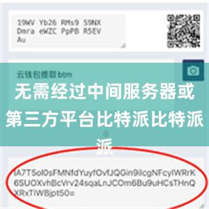 无需经过中间服务器或第三方平台比特派比特派