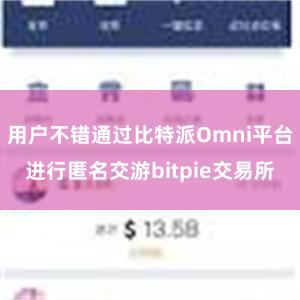 用户不错通过比特派Omni平台进行匿名交游bitpie交易所